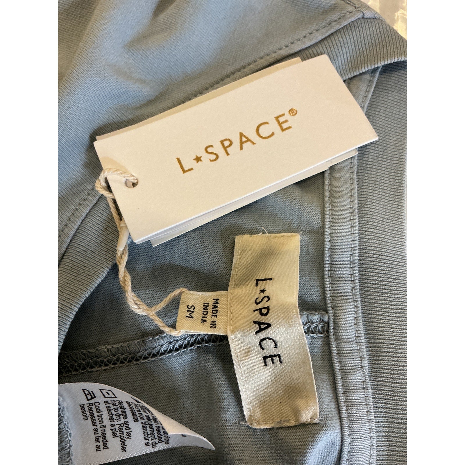 Lspace 'Danika' Blue Cotton Mini Dress Size S
