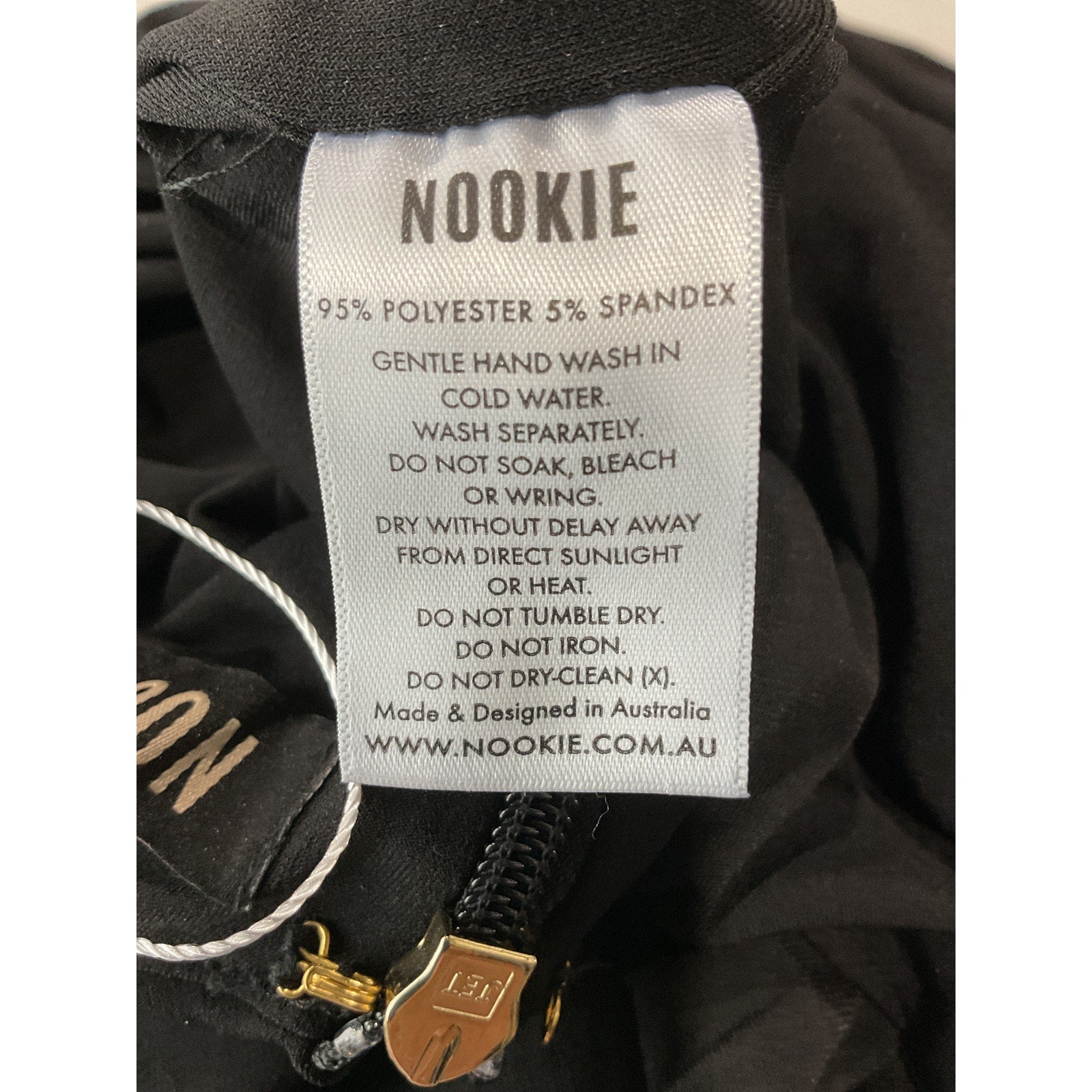 Nookie 'Fortune' Black Polyester Midi Dress Size S